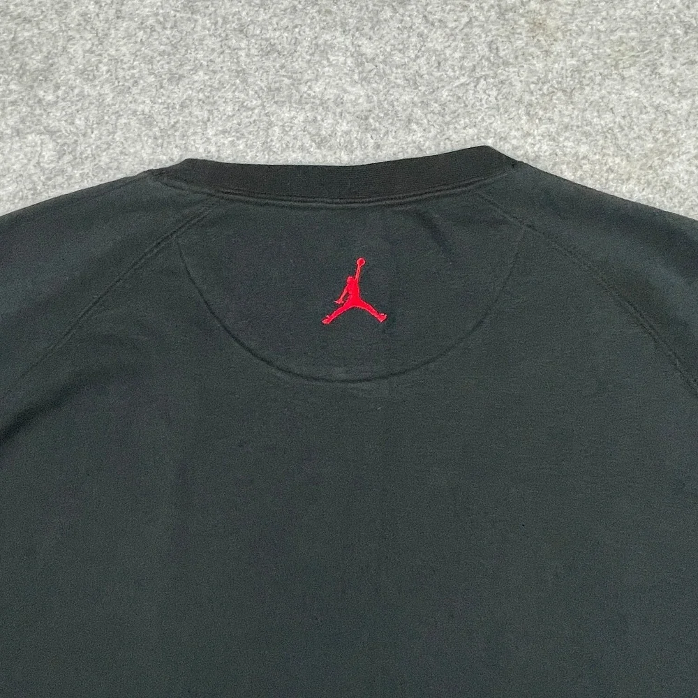 Jordan Mens Sweatshirt XL Black Jumpman Air Graphic Raglan Pullover